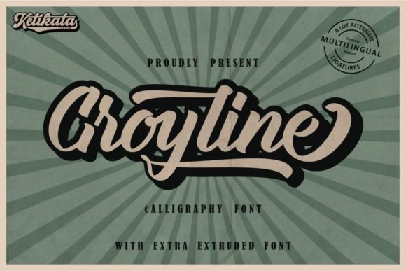 Groyline: A Bold Script Font for Editorial Personality