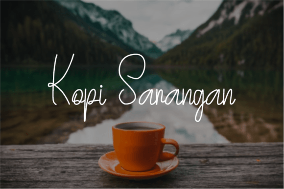 Kopi Sarangan: A Versatile Handwritten Font for Digital Design