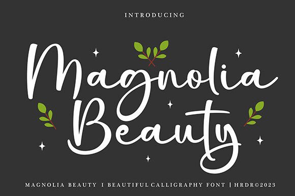 Magnolia Beauty: A Modern Calligraphy Font for Editorial Elegance