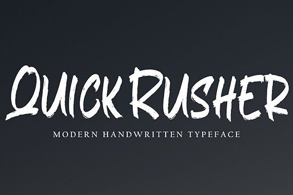 Quick Rusher Font: A Friendly Brush Script for Editorial Design