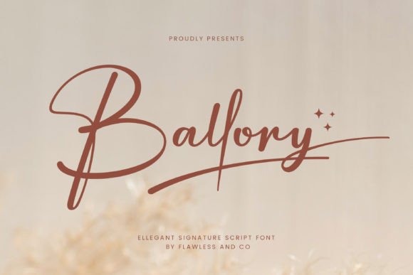 The Artful Charm of Ballory: A Signature Script Font for Creators